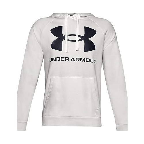mu Under Armour Rival Fleece Big Logo Hoodie, Onyx White/Black, Size