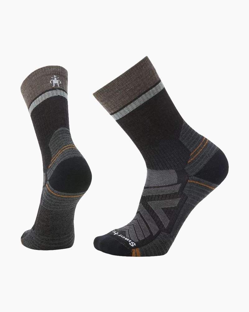 Smartwool Men's Light Cushion Windy Trail Crew Socks in Charcoal